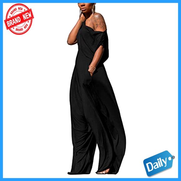 Plus Size Off Shoulder Pullover Top and Harem Pants Set Tracksuit - Picture 2 of 6